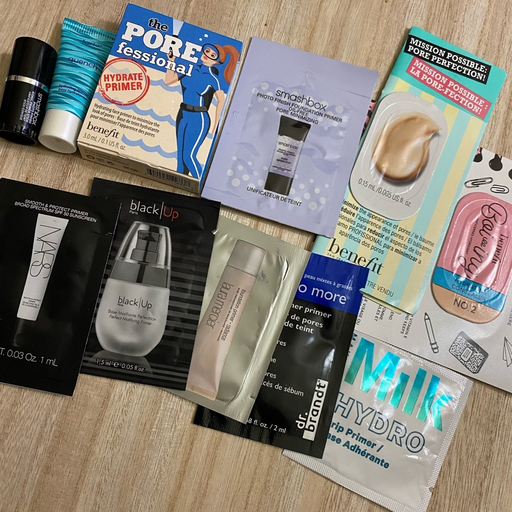 Primer bundle - benefit primer, milk primer, tarte and smashbox